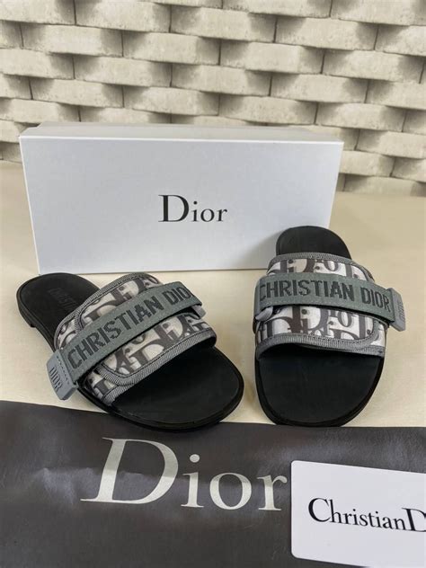 dior logo slide|christian dior slippers women.